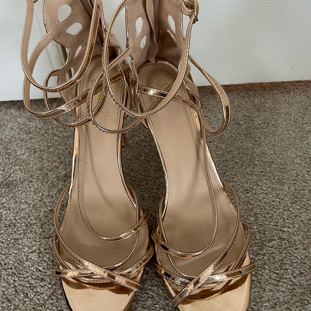 Rose gold sandals. Size 9